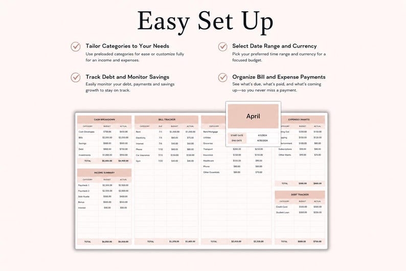 Budget Planner | Excel & Google Sheets