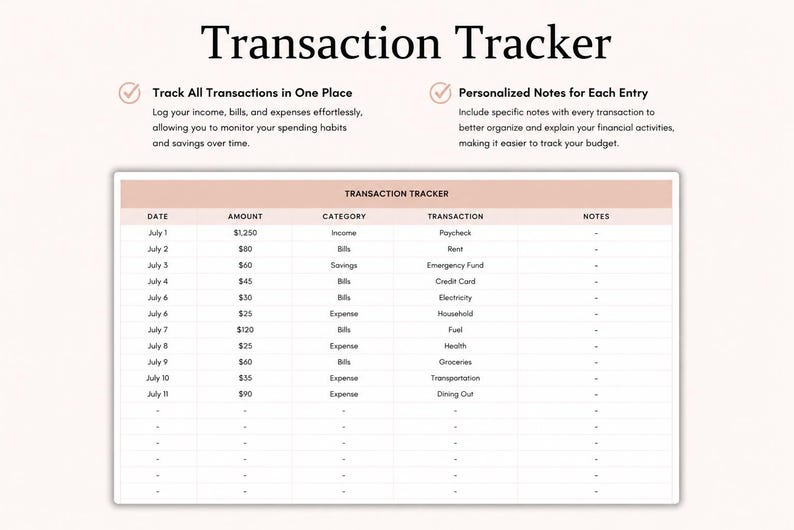 Budget Planner | Excel & Google Sheets